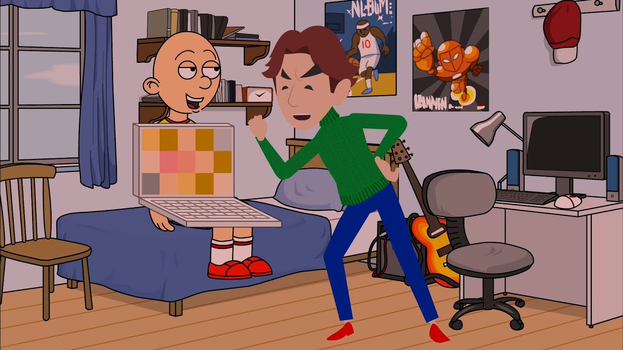 Caillou gets grounded for getting suspended for pooping his pants - YouTube