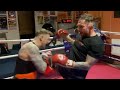 Liam harrison uk legend world champion pad work training highlight 3