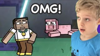 The Story of Minecraft’s First Piglin (Cartoon Animation)…@GameToonsOfficial - REACTION!