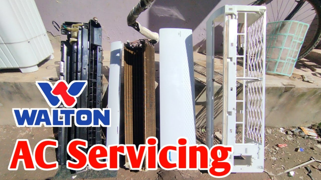 WALTON AC Full Servicing || WALTON Inverter AC Cleaning - YouTube