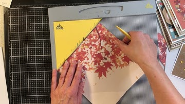 Cute Fall Leaves Envelope with Tim Holtz Media Tool Set and EK Tools Scoreboard &