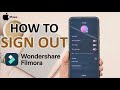 How To Sign Out From Filmora Account On iPhone