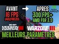 Meilleurs paramtres graphiques warzone 3 mw3 saison 2 boost fps et visibilit