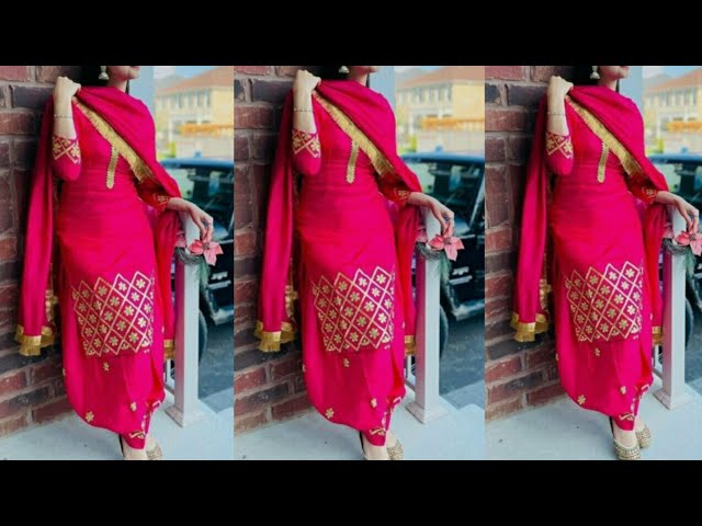 Pale Pink and Yellow Leheriya Dupatta Salwar Suit - Rana's by Kshitija