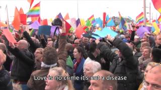 Dolly Bellefleur - Putin Protestsong live at Amsterdam Protest Rally 8 april 2013