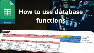 How to use database functions in Google Sheets