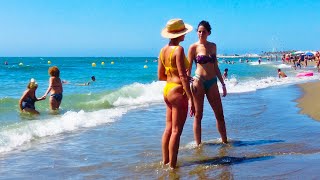 Torremolinos Beach Walk Malaga Spain Hot Summer July 2023 [4K]