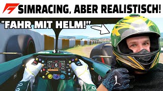 Simracing mit Helm, weil es sonst UNREALISTISCH ist | Formel 1 Helm Challenge