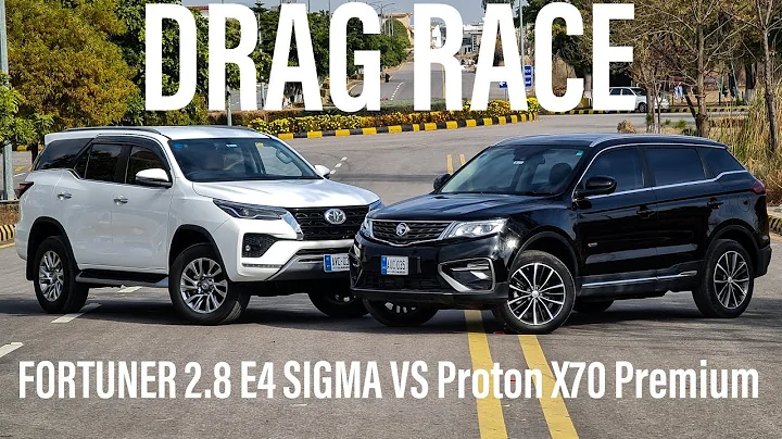 DRAG RACE | Toyota Fortuner 2.8 E4 Sigma VS Proton X70 Premium | Pakistan | 4K #fortuner #protonx70