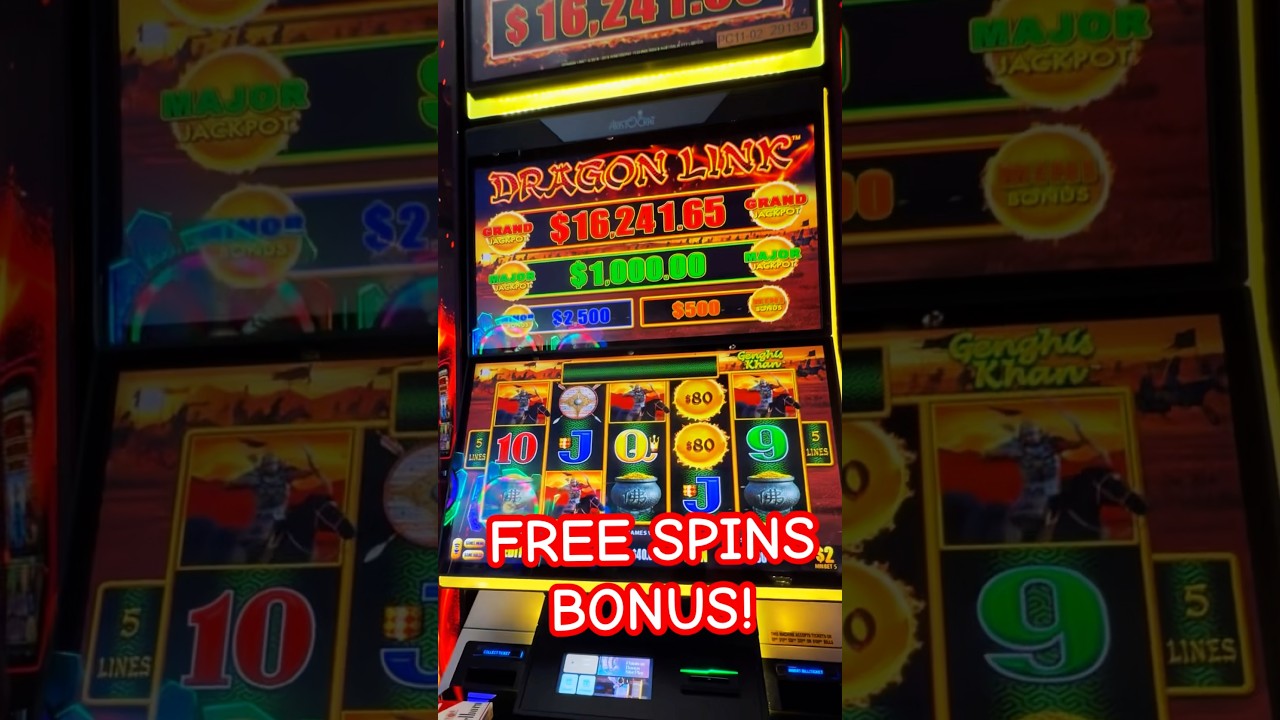 sodo seattle FREE SPINS BONUS!! $40 bet slots jackpot dragonlink bonus casino gambling winning