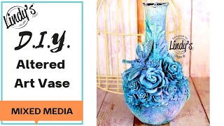 Altered Art Vase - tutorial by Olga Bielska