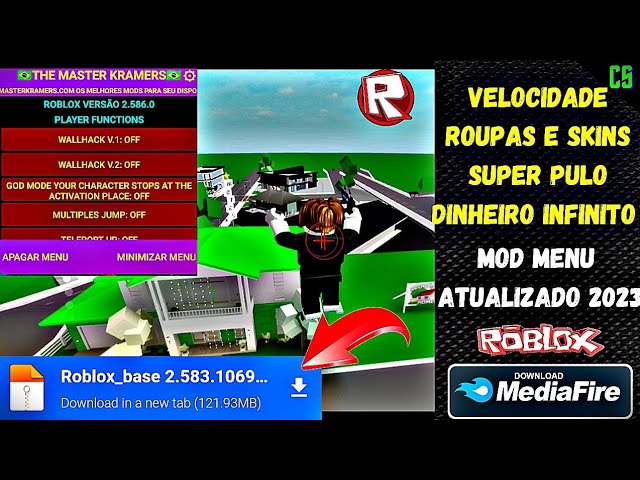 CORRE!!! MOD MENU 100% ATUALIZADO DE ROBLOX HACK ROBLOX/ VOAR/SUPER  PULO/ROBUX INFINITO?!! e mais!! 