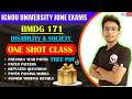 BMDG 171 || DISABILITY AND SOCIETY || IMPORTANT QUESTIONS | IGNOU WALAY
