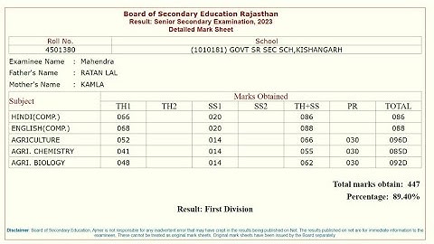 RBSE 12th Result 2023 Kaise Dekhe || How To Check RBSE 12th Result 2023