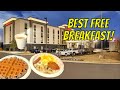 Great Free Breakfast!  Room Tour Yemassee SC Hampton Inn