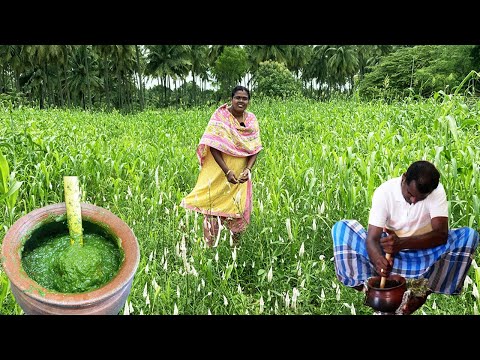 மாமா கடைந்த காட்டுக்கீரை கடைசல்   / Farm Fresh Keerai Kadaisal / தொய்யக்கீரை - பண்ணைக்கீரை சமையல்..