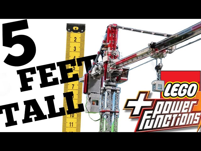 Huge LEGO Tower Crane MOC with Working Remote Control