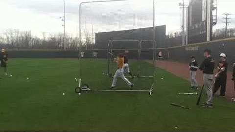 Chase Fullington Hitting at Tennessee camp