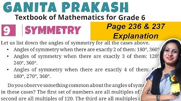 Symmetry | Class 6 Maths Chapter 9 Ganita Prakash  | Page 236 & 237 Explanation
