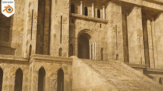 Modeling and Texturing Ancient Architecture Blender Process