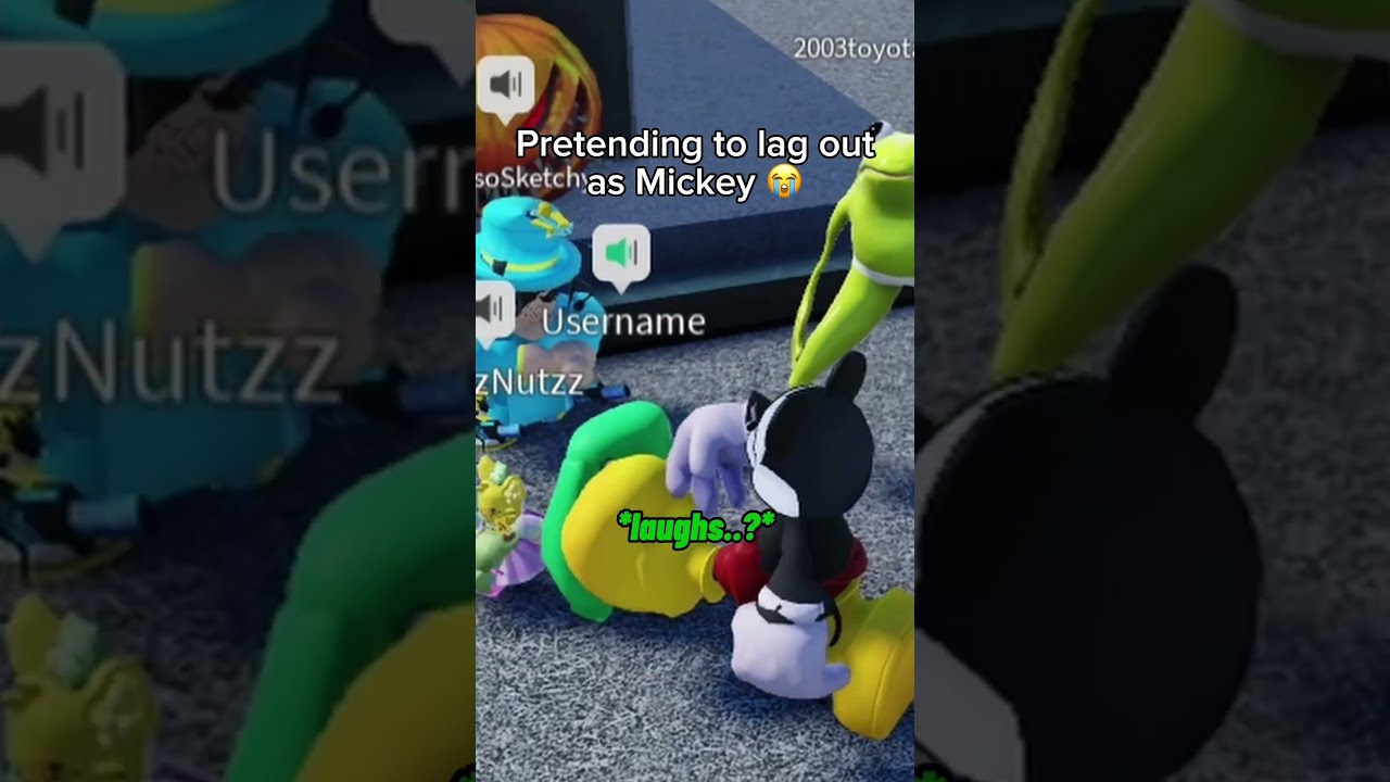 Pretending To Lag Out AGAIN As MICKEY Roblox