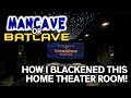 Create the ultimate batcave home theater using triple black velvet diy build