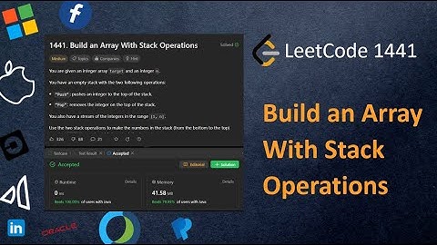 ✅Build an Array with Stack Operations ✅ Interview Solution - 1441 Leetcode - Explained - Java