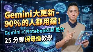 你可能錯過今年 Google 最大的一次反擊:Gemini × NotebookLM 整合 8 章節保母全攻略