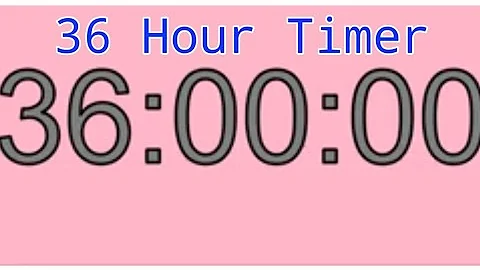 36 Hour Timer 36 Hours Countdown 36 Stunden Countdown Timer 36h timer 36 Hours Timer