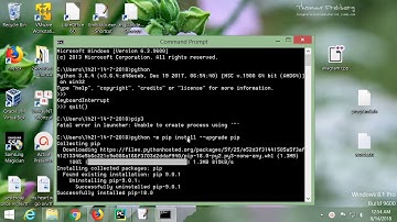 Python Solution to: Fatal error in launcher: Unable to create process using 