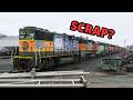 Scrap Locomotive BNSF Train