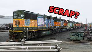 Scrap Locomotive BNSF Train