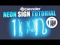 How to make a Neon Sign in Blender 2.8 Eevee