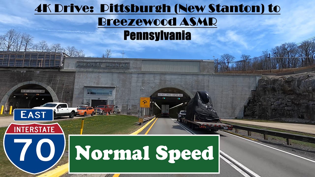 4K Drive Pittsburgh (New Stanton) to Breezewood ASMR. I 70 west