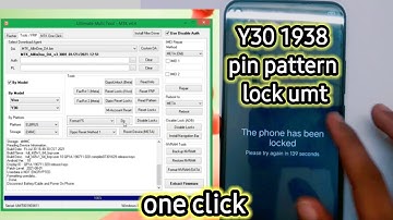Vivo Y30 (1938) pin pattern unlock with UMT MTK One click & Frp Bypass Without PC Latest tricks 100%
