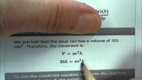PreCalc H Optimization of surface area of cylinder