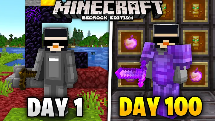 I Survived 100 Days of HARDCORE Minecraft Bedrock