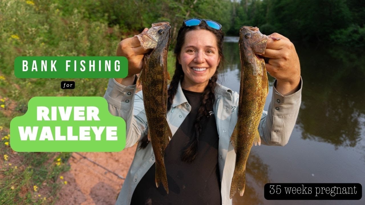 Bank Fishing for River Walleye Brule River YouTube