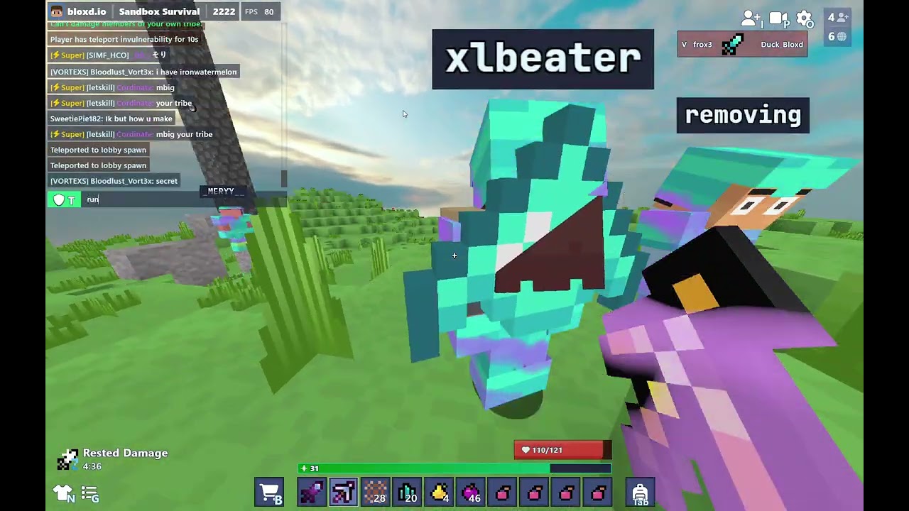 Bloxd.io Survival Cooked All hackers of lobby 2222 ...