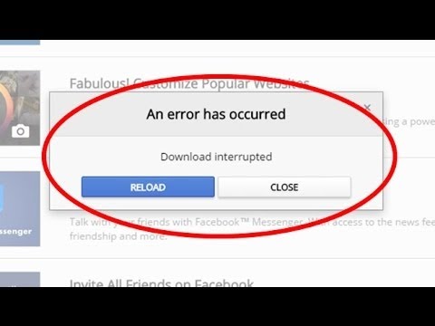 วิธีการแก้ไข การติดตั้งส่วนขยายใน Chrome  ขึ้นคำว่า Download interrupted