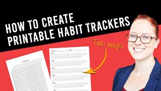 How to Create Printable Habit Trackers for KDP Planners or to Sell on Etsy