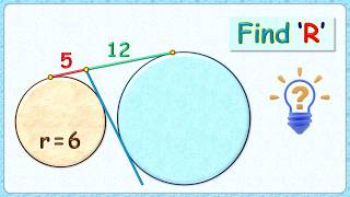 Find radius of blue circle ............ #maths #geometry #circle #cds #cat #109 #iit #cbse #ssc #cgl
