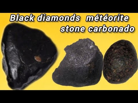 How to identify black diamond météorite stone (carbonado) AT home 
