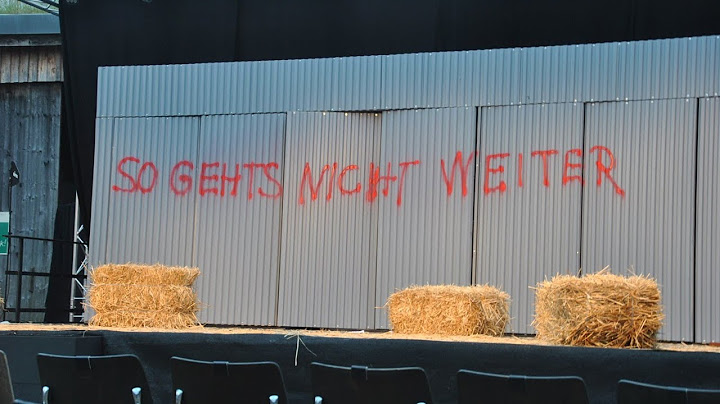 Rückblick auf "Die letzte Sau" - Von der Bühne aus