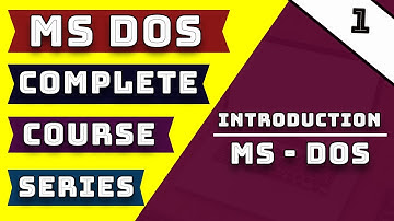 Introduction || of Ms-Dos || Complete || Course || Series || in Ms Dos on Part#1