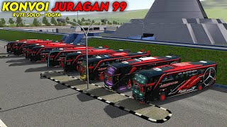 Ini Baru Konvoi Angkatan Paling Kompak PO Juragan 99 - Mabar Bussid