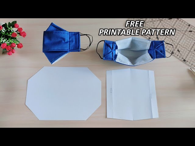 DIY 3D Face Mask With Filter Pocket | Free Printable Pattern - YouTube diy-3d-face-mask-with-filter-pocket-free-printable-pattern-youtube