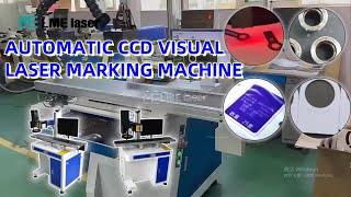 High-speed laser marking machine with automatic CCD visual positioning system and converyor belt.