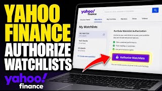 How to authorize portfolio watchlists on Yahoo Finance - Easy Tutorial