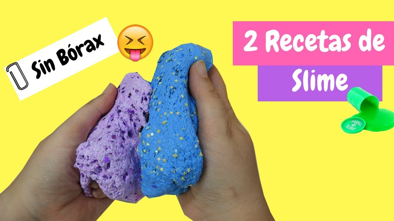 2 recetas de slime fáciles sin borax | Manualidades